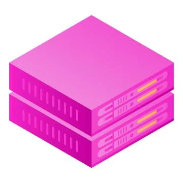 Server rack icon, isometric style Illustrazione stock