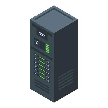 Server rack icon isometric vector. Web cloud 스톡 일러스트