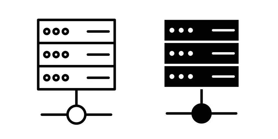 Server rack icon modern style vectors set Stock Illustration