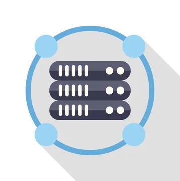 Server rack icon representing computing network technology イラスト素材