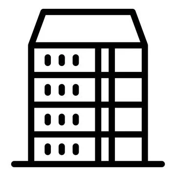 Server rack icon representing data center and network infrastructure Stock Illustration