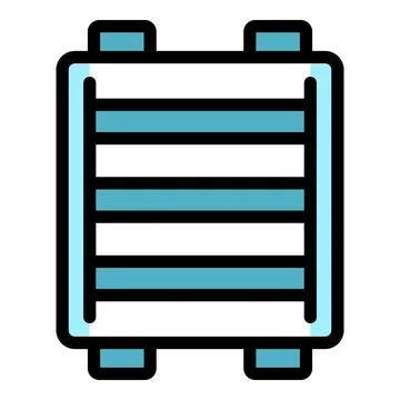 Server rack icon representing data center and network infrastructure Stock Illustration