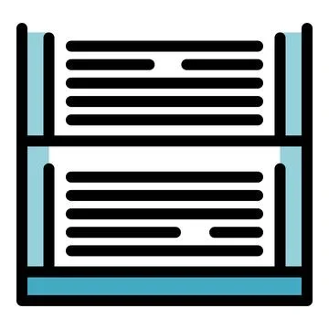 Server rack icon representing data center and cloud computing Stock Illustration