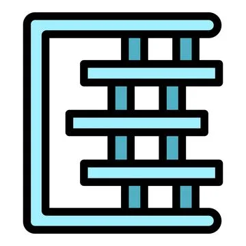 Server rack icon representing data center and network infrastructure Stock Illustration