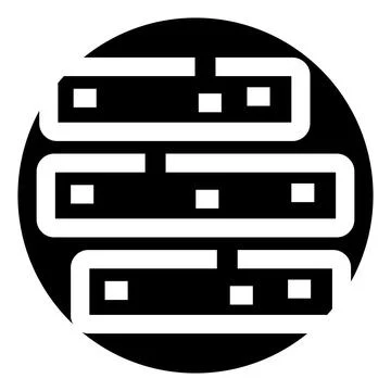 Server rack icon representing data storage and network 스톡 일러스트