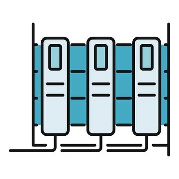 Server rack icon representing data center technology Stockillustratie