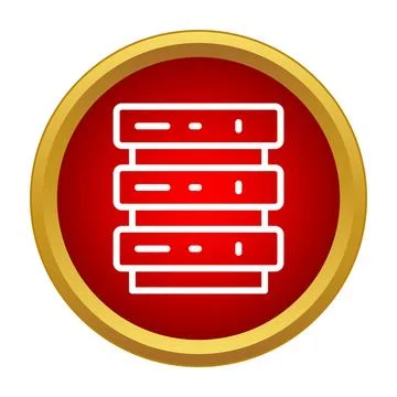 Server rack icon representing data storage technology Stock Illustration