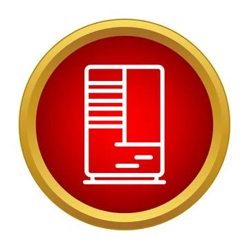 Server rack icon representing data storage technology Stockillustratie