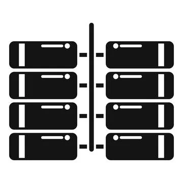 Server rack icon showing data center hosting イラスト素材