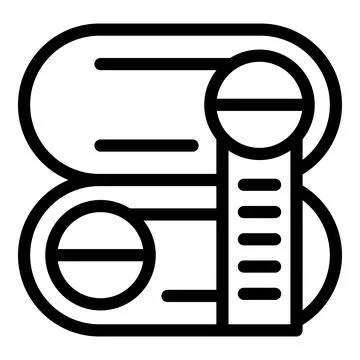 Server rack icon showing data storage and processing power Ilustração Stock