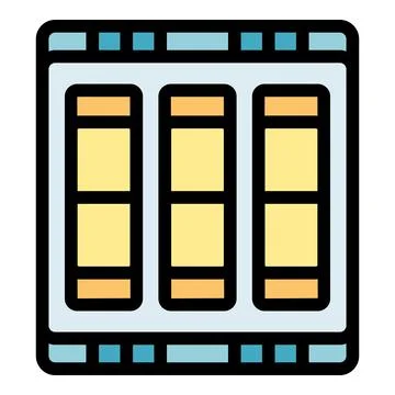 Server rack icon showing data storage or backup system イラスト素材