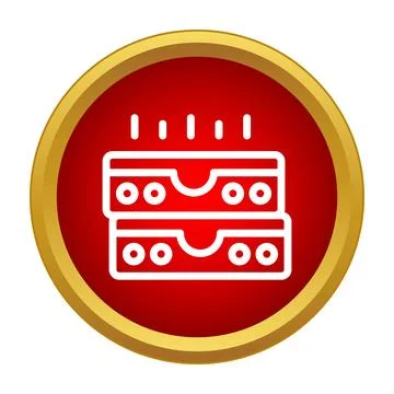 Server rack icon showing network data processing Stockillustratie