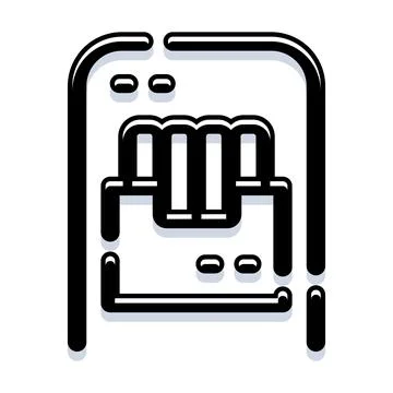 Server rack icon showing network infrastructure concept 库存插图