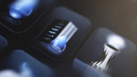 Server rack icon with two water drops Stock Photos