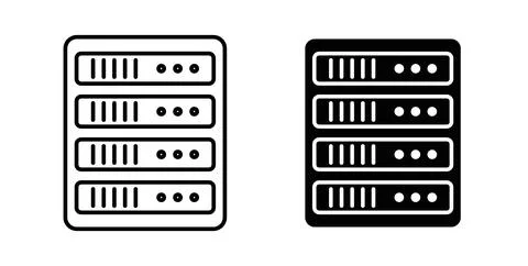 Server rack icon vector art Illustrations Stock Illustration