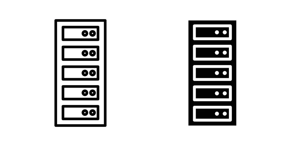 Server rack icon vector design illustrations 스톡 일러스트