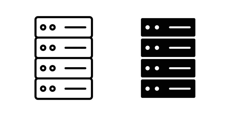 Server rack icon vector, illustration icon set Stock Illustration
