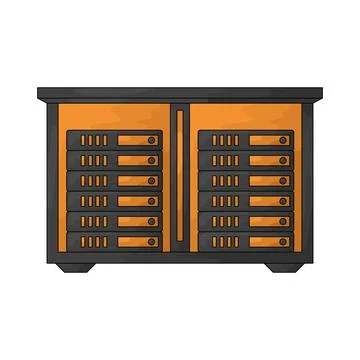 Server rack illustration Illustrazione stock