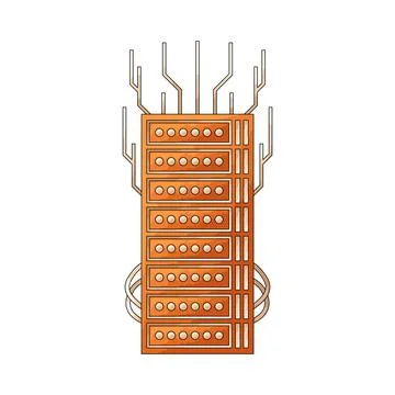 Server rack illustration Stock Illustration