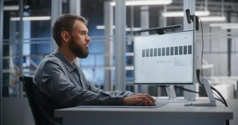 Server Rack Indicators and Real Time Infrastructure Metrics in Data Center Stock Photos