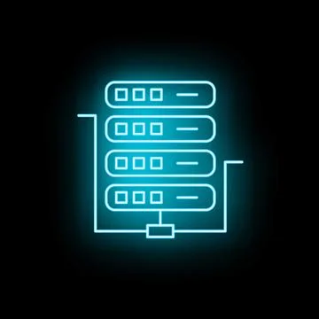 Server rack linking data storage network computing Stock Illustration