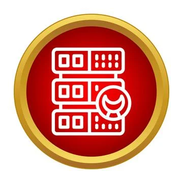 Server rack maintenance and technical support icon Illustrazione stock