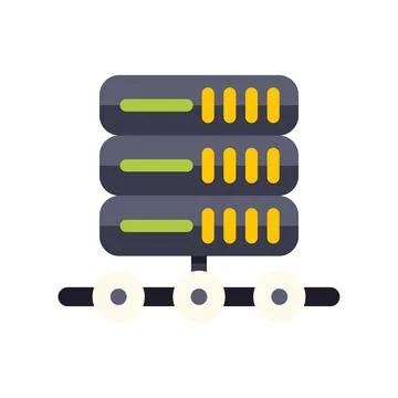 Server rack managing data and network connections 스톡 일러스트