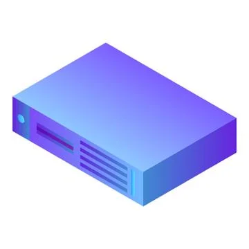 Server rack metal icon, isometric style 스톡 일러스트