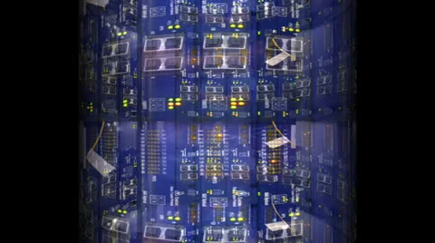 Server Rack Motion Mapping Stockbeeldmateriaal 24719298