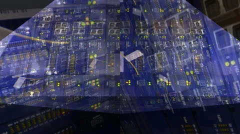 Server Rack Motion Mapping Stockbeeldmateriaal 24719445