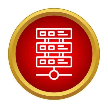 Server rack network data storage icon symbol 스톡 일러스트