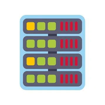 Server rack organizing infrastructure data center technology Stock Illustration