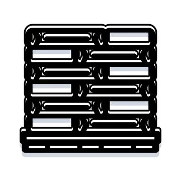 Server rack organizing network equipment in datacenter イラスト素材