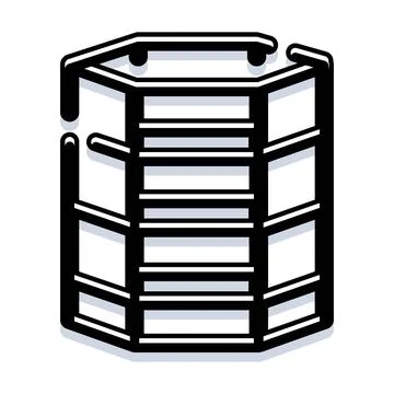 Server rack organizing network hardware and database technology Stock Illustration