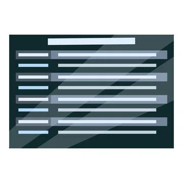 Server rack panel showing multiple connections and activity indicators Stock Illustration
