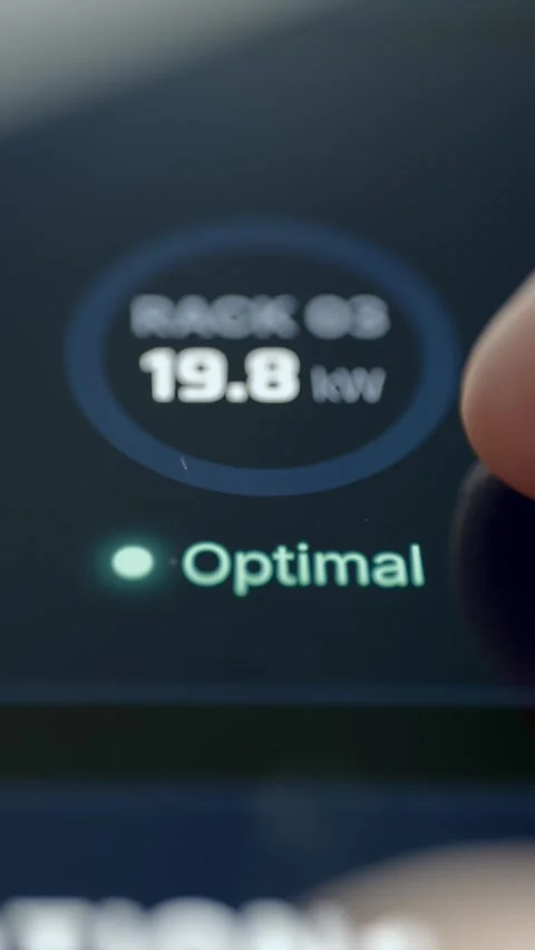 Server Rack Power Status Marked Optimal On Smartphone Screen 4K Stock Footage 341861887