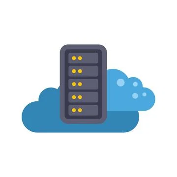 Server rack providing cloud computing infrastructure and data storage Ilustração Stock