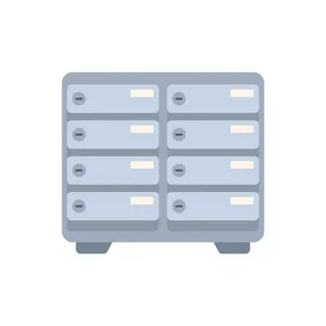 Server rack providing computing power for data storage and processing 스톡 일러스트