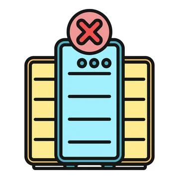 Server rack with server error cross icon Illustrazione stock