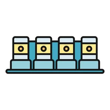 Server rack storing computer data and information technology Stock Illustration