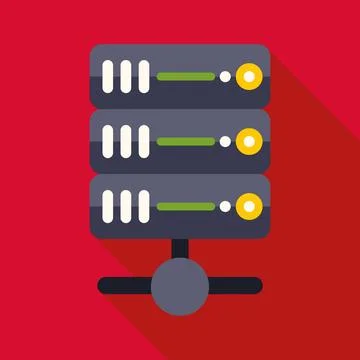 Server rack storing data in cloud technology network Stock Illustration