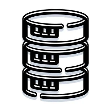 Server rack storing digital data information Stock Illustration