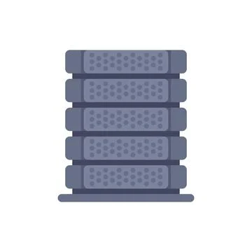 Server rack storing digital information for data center processing Illustrazione stock