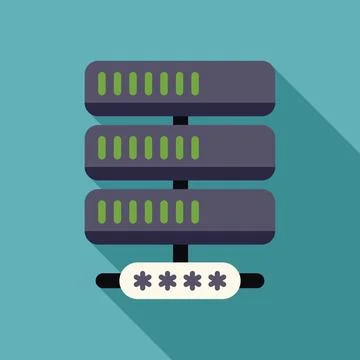 Server rack system being accessed with password protection イラスト素材