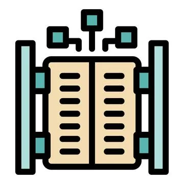 Server rack system managing multiple network connections Illustrazione stock