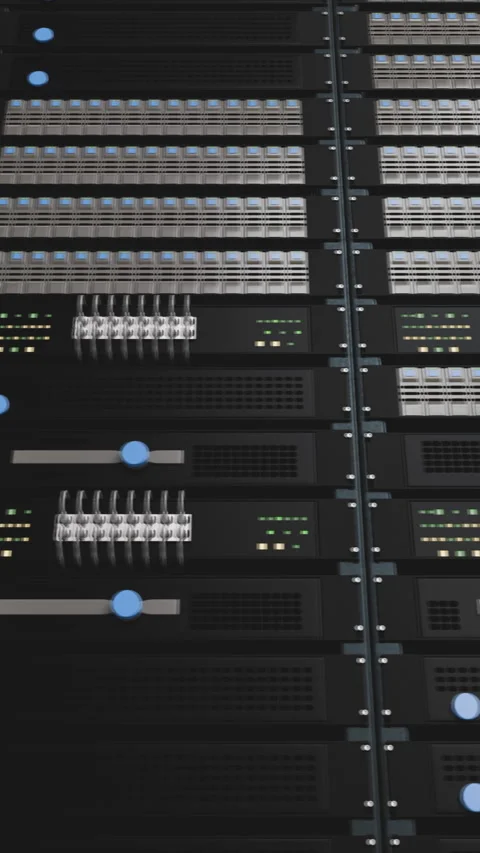 Server Rack With Technological Equipment Displaying Organized Wiring System Stock Footage 316891364