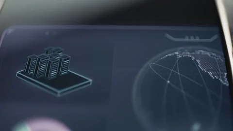 Server rack tile opens data center management Stock Footage 342492040
