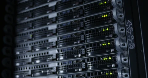 Server Rack Tilt down Stock Footage
