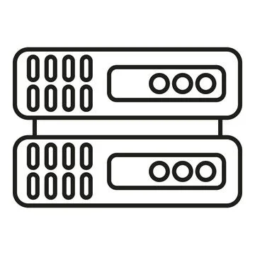 Server rack unit hosting data center technology Stock-Illustration