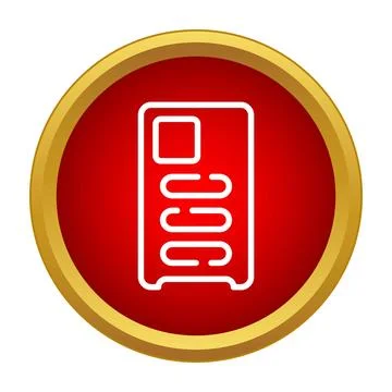 Server rack unit icon showing data storage Illustrazione stock